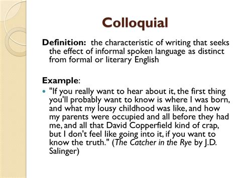 colloquial term